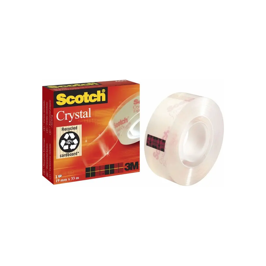 Lepilni trak pisarniški 19/33 nevidni 1/1 3M Scotch 600 - Crystal-1