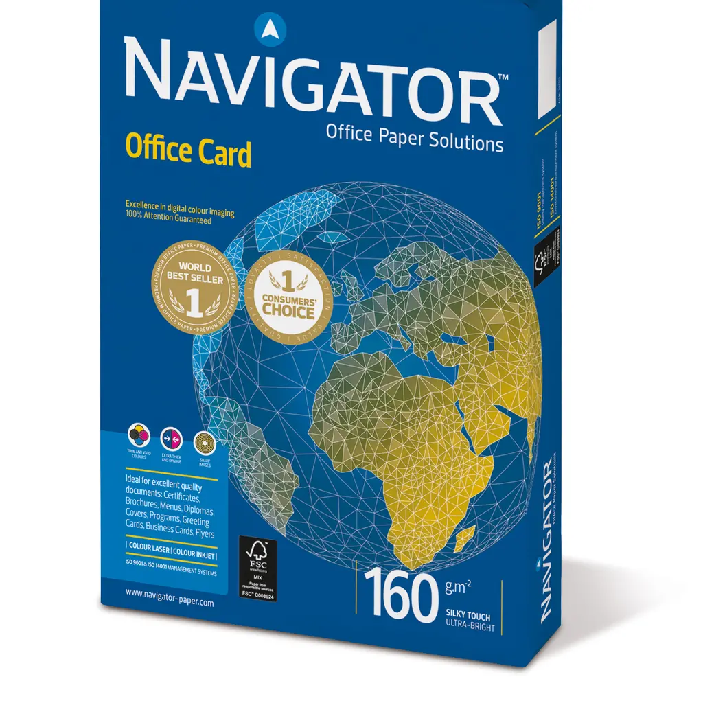 Papir fotokopirni A4 160gr Navigator Office Card 250/1-0