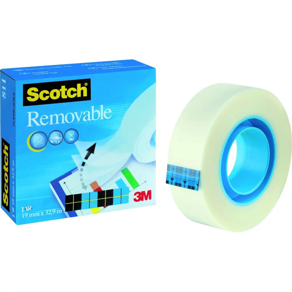 Lepilni trak pisarniški 19/33 nevidni odlepljiv 1/1 3M Scotch 811-0