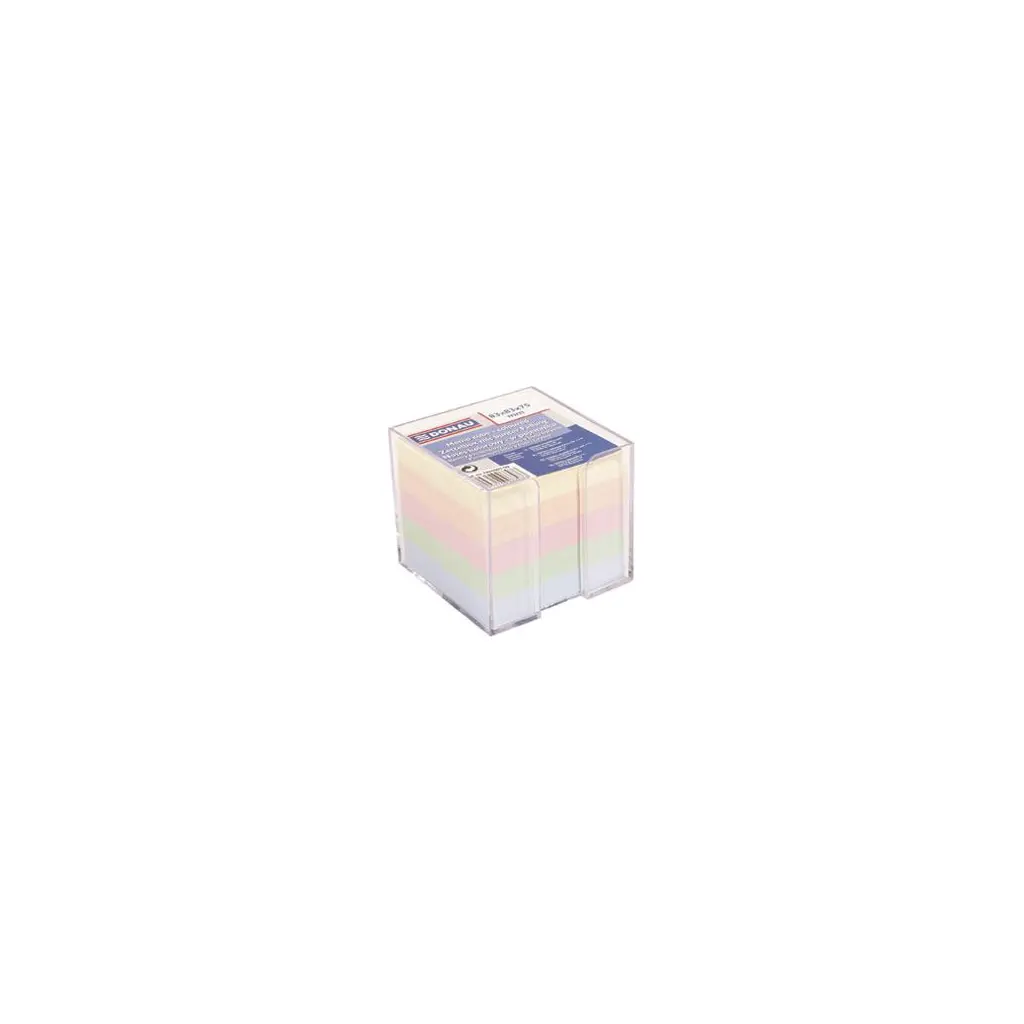 Kocka PVC s papirjem  9,2x9,2x8cm Donau 7491001-99 pastel papir-1
