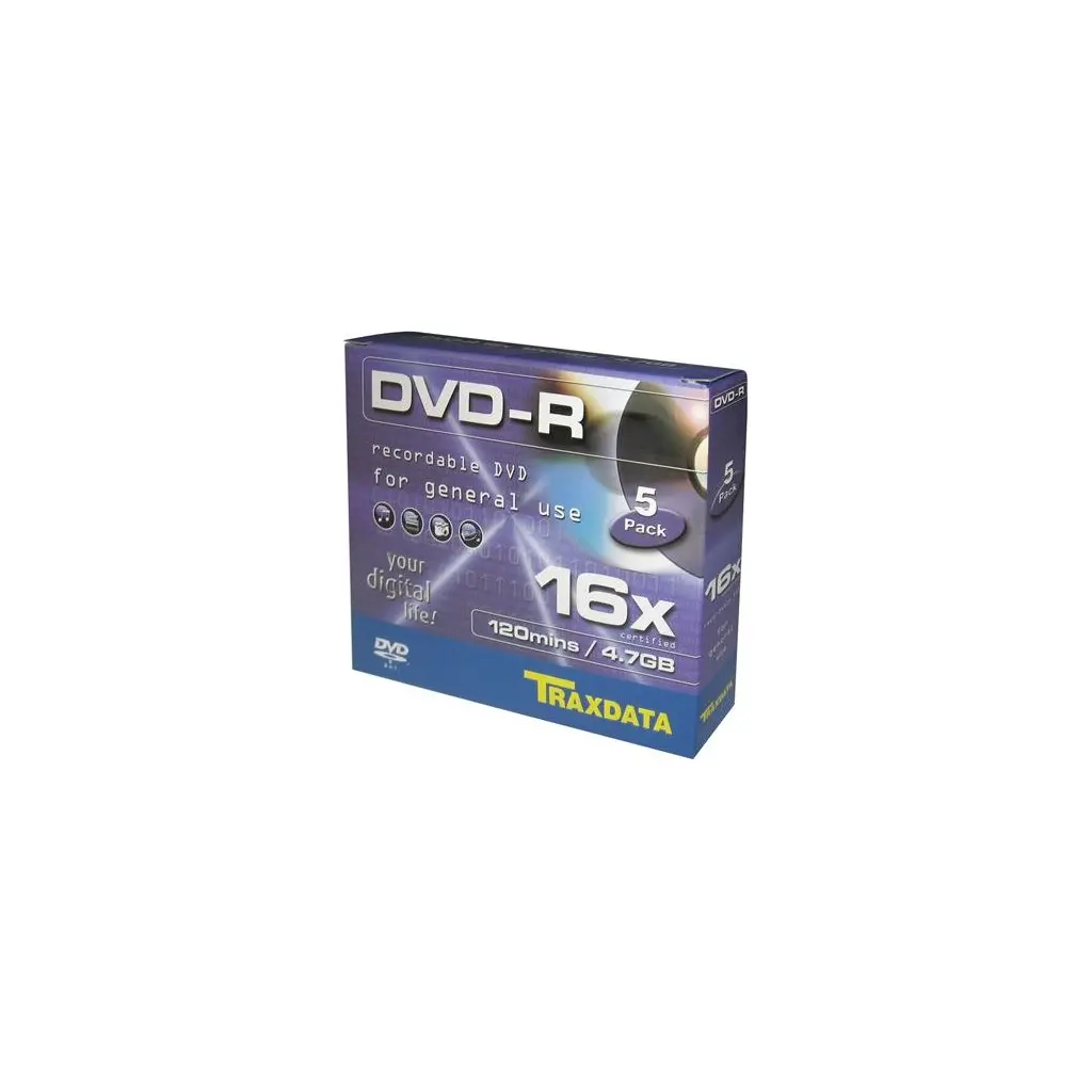 DVD-R medij TRAXDATA 4.7GB 16x speed slim box-1