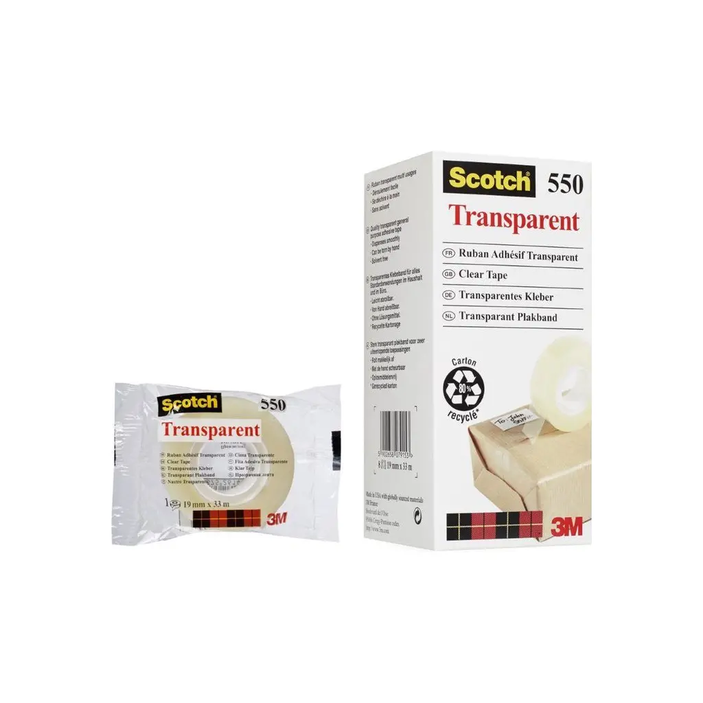 Lepilni trak pisarniški 19/33 1/1 3M Scotch 550 prozoren-1