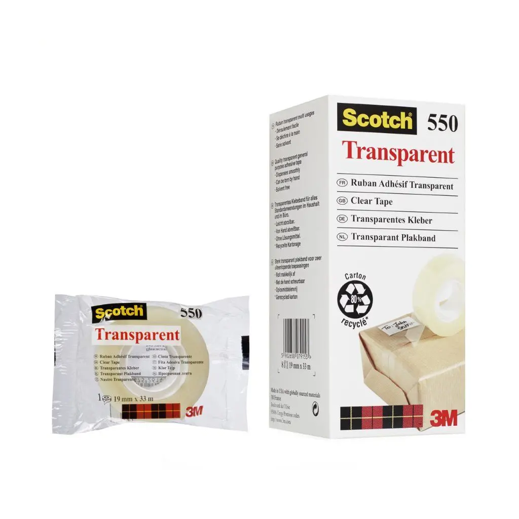 Lepilni trak pisarniški 19/33 1/1 3M Scotch 550 prozoren-0