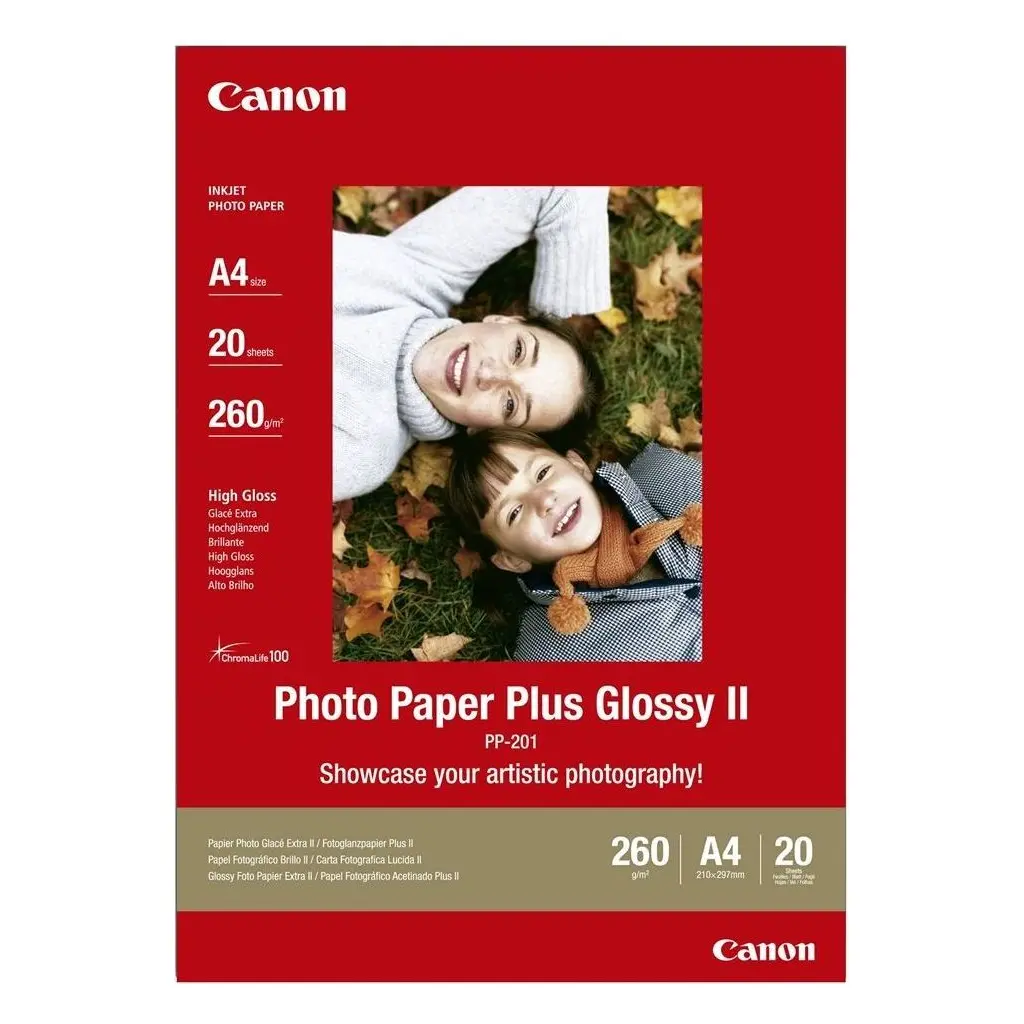 Papir photo CANON A4 260g/m2 Photo Paper Plus Glossy II #20 - PP-201-0