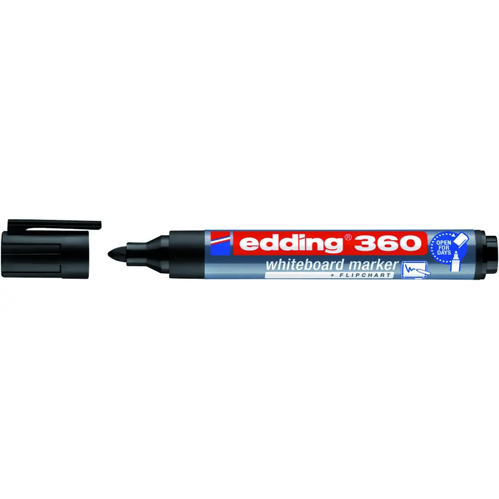 Marker za belo tablo 1,5-3mm Edding 360 okrogla konica črn-2