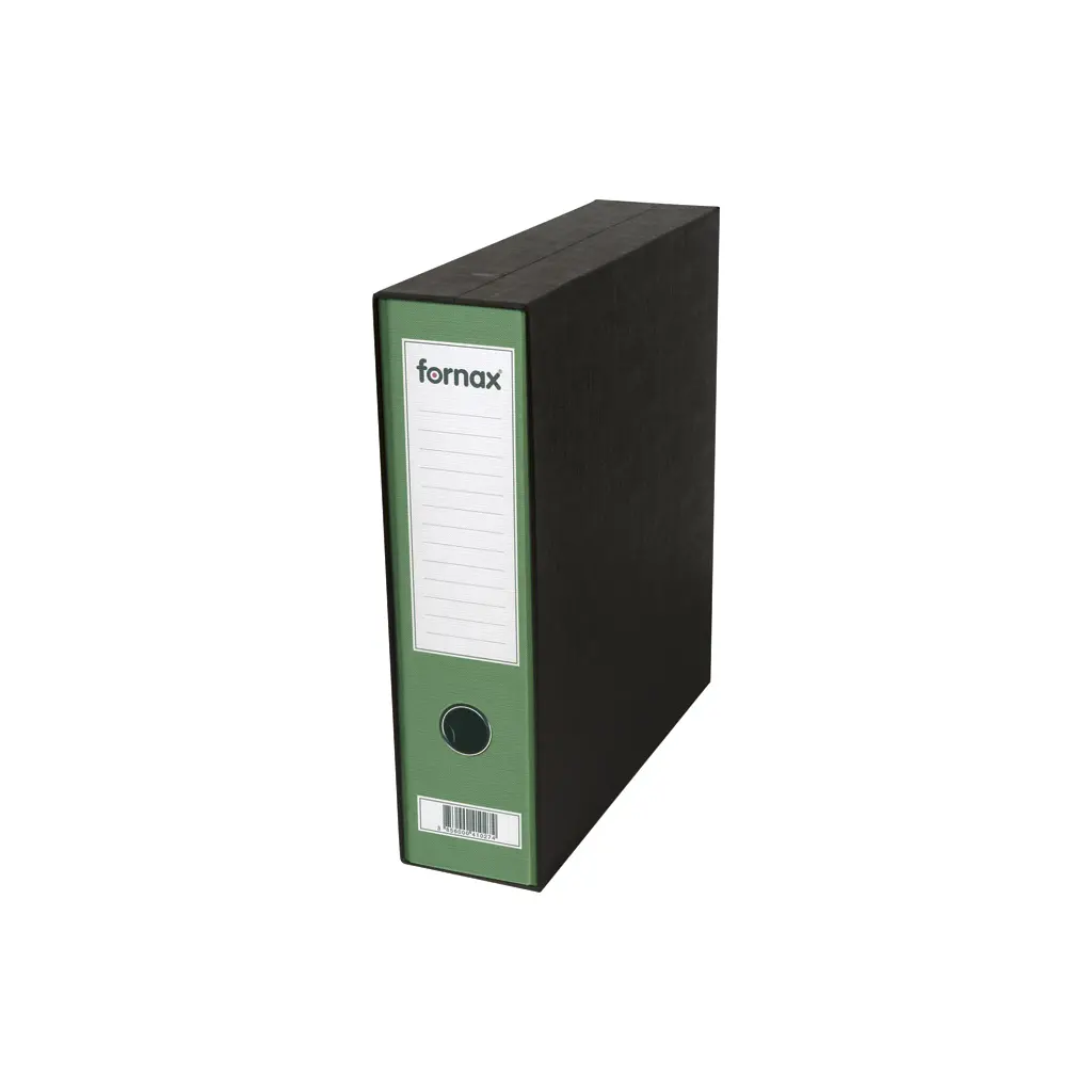 Registrator A4 širok Fornax Prestige zelen s škatlo-0