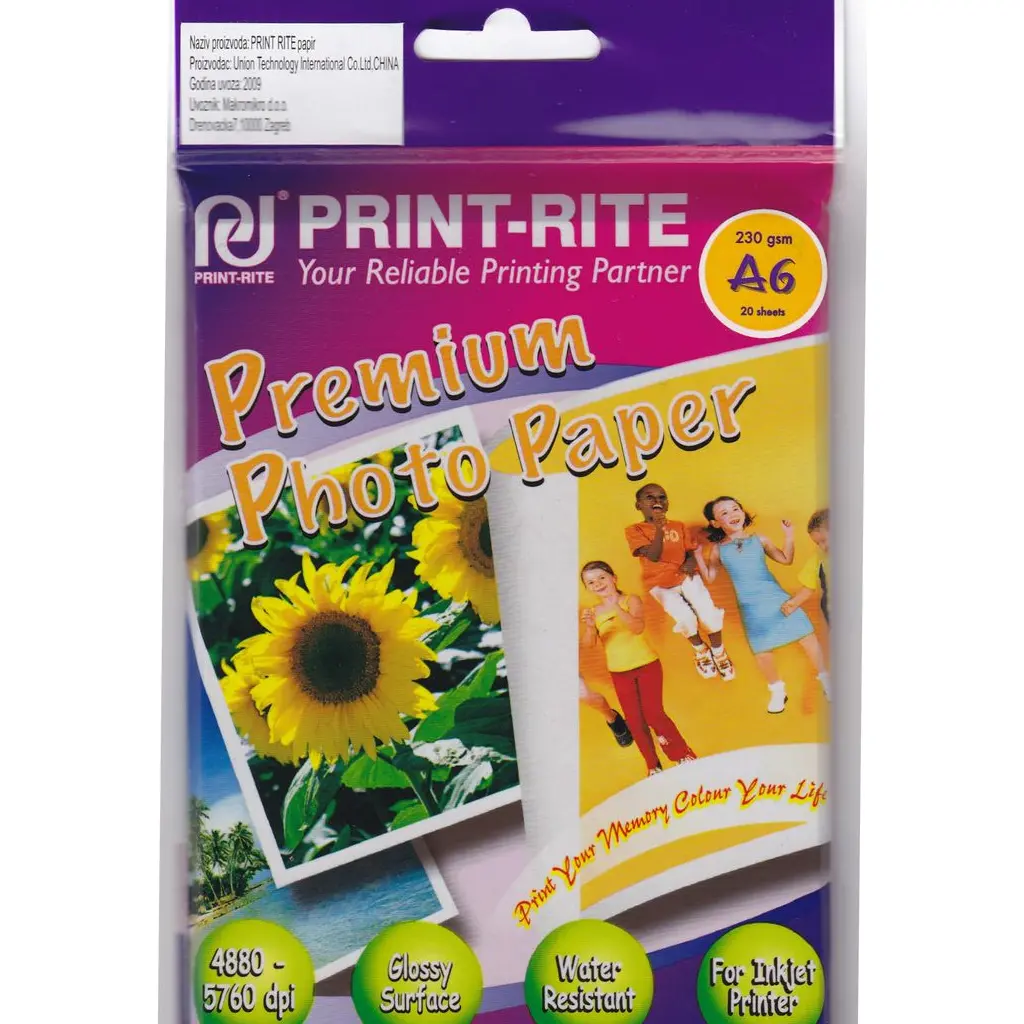 Papir PRINT RITE A6 230g/m2 Premium Photo Paper 20 listov-0