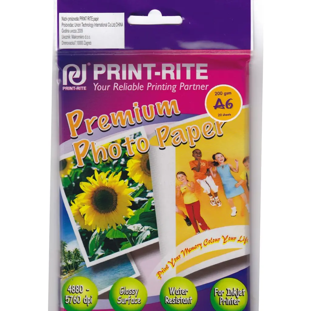 Papir PRINT RITE A6 200g/m2 Premium Photo Paper 20 listov-1