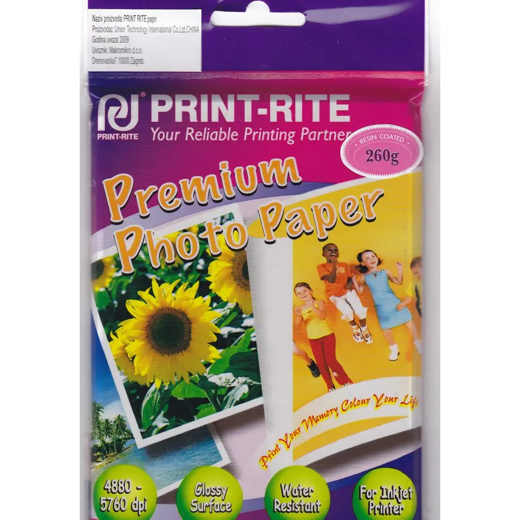 Papir PRINT RITE A6 260g/m2 Premium Photo Paper Resin Coated 20 listov-0