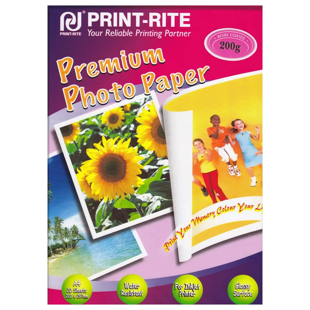 Papir PRINT RITE A4 200g/m2 Premium Photo Paper Resin Coated 20 listov-0