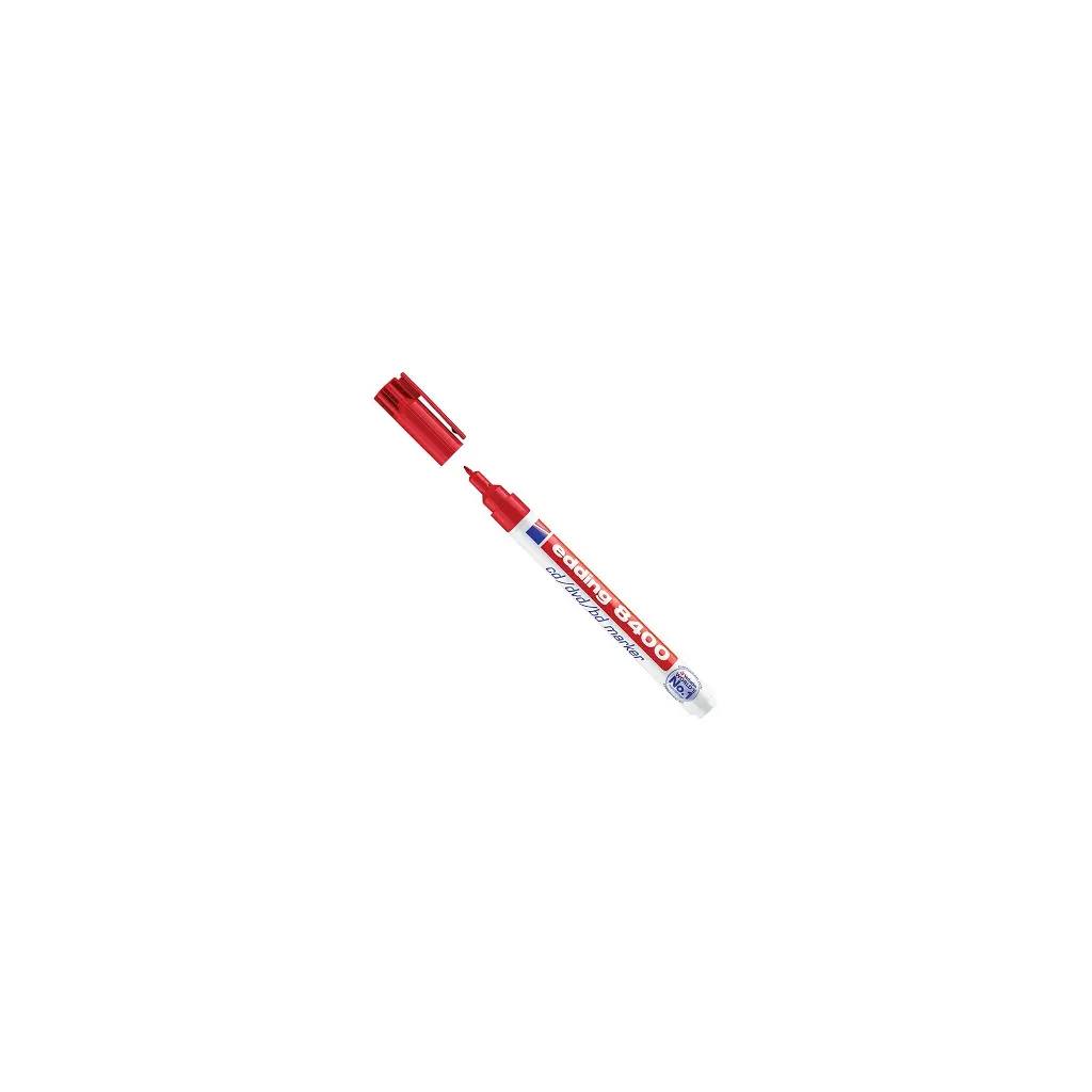 Marker permanentni 0,5-1mm CD/DVD  Edding 8400 rdeč-0