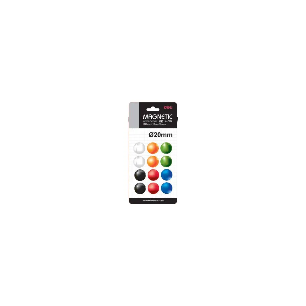Magneti premer 20mm Deli 7824 12/1 mešane barve-2