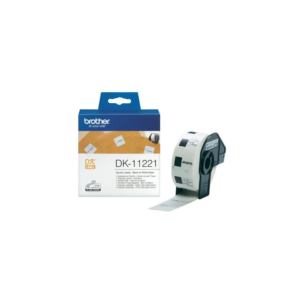 Trak BROTHER DK11221 nalepka 23x23mm Square paper label - 1000 kosov-1