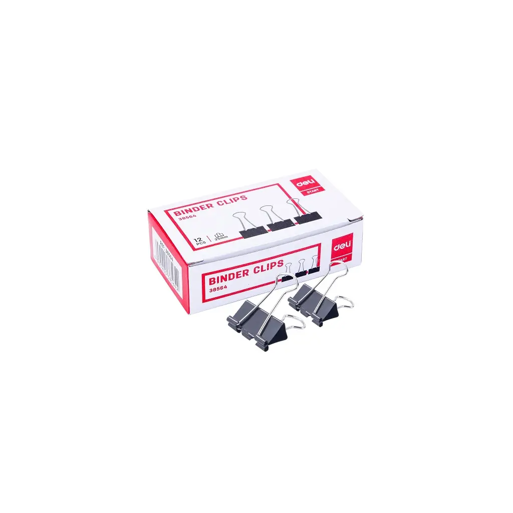 Sponka za spise kovinska 25mm Deli 9544A/38564 12/1 črna-1