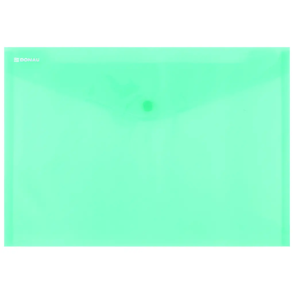 Kuverta z gumbom pp Donau A4 8544001PL-06 zeleno prozorna-0