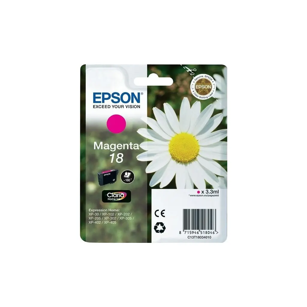 Črnilo EPSON T1803 Magenta 18 original-0