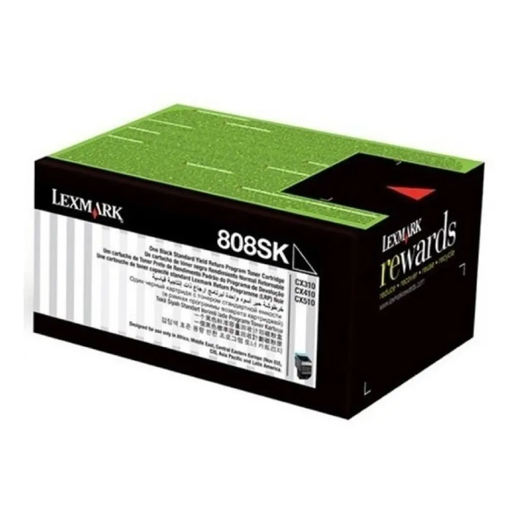 Toner LEXMARK CX310/ 410/ 510 Black 808SK original-1