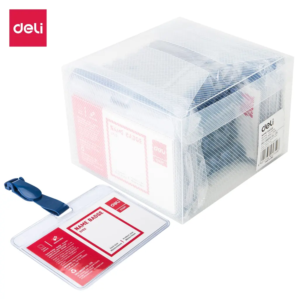 Etui za ID kartice  90x54mm s PVC kljukico Deli 5752 10/1-1