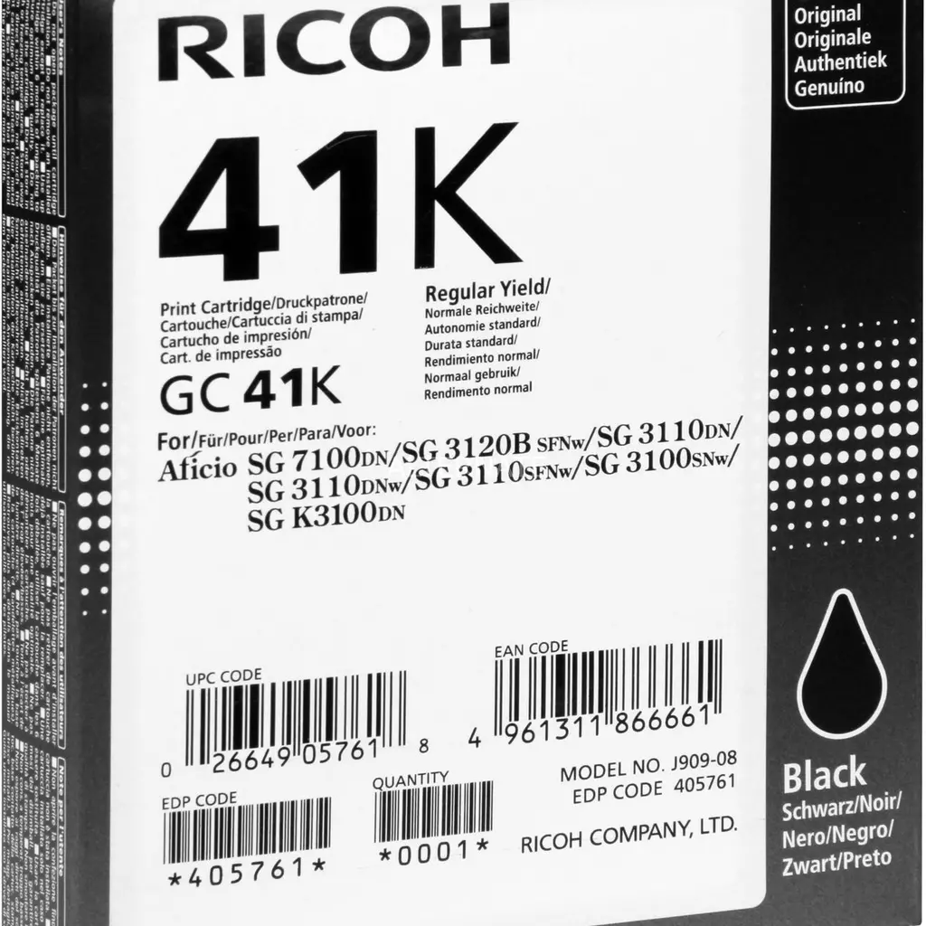 Črnilo RICOH GC 41K - Black original-0