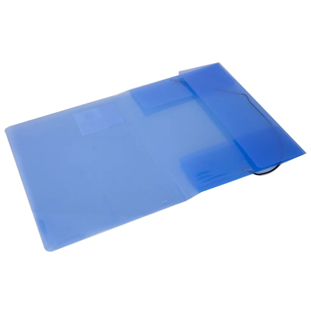Mapa z elastiko PVC A4 Deli W39579 mix 5 transparentnih barv-1