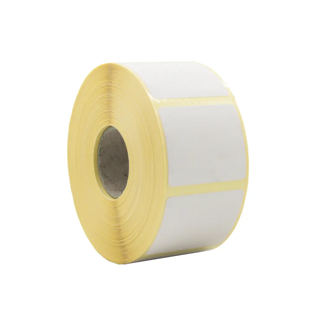 Etiketa termo v roli cenovna  30x30 s perforacijo 1000/1 fi25 razmik 4,13-0