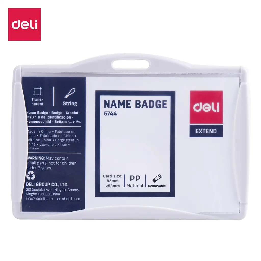 Etui za ID kartice  85x53mm Deli 5744 siva vrvica 1/1-1