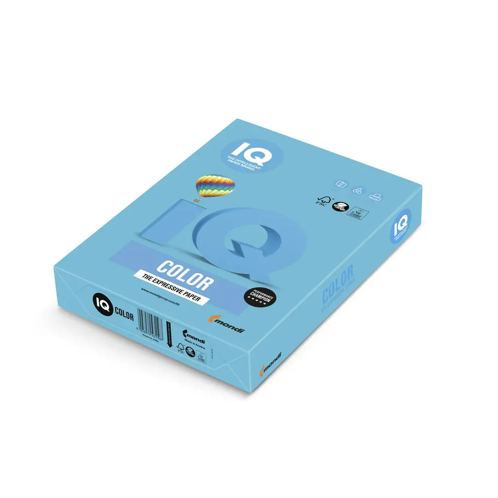 Papir fotokopirni color A4  80gr Mondi IQ intensive AB48 500/1 aqua blue moder-0