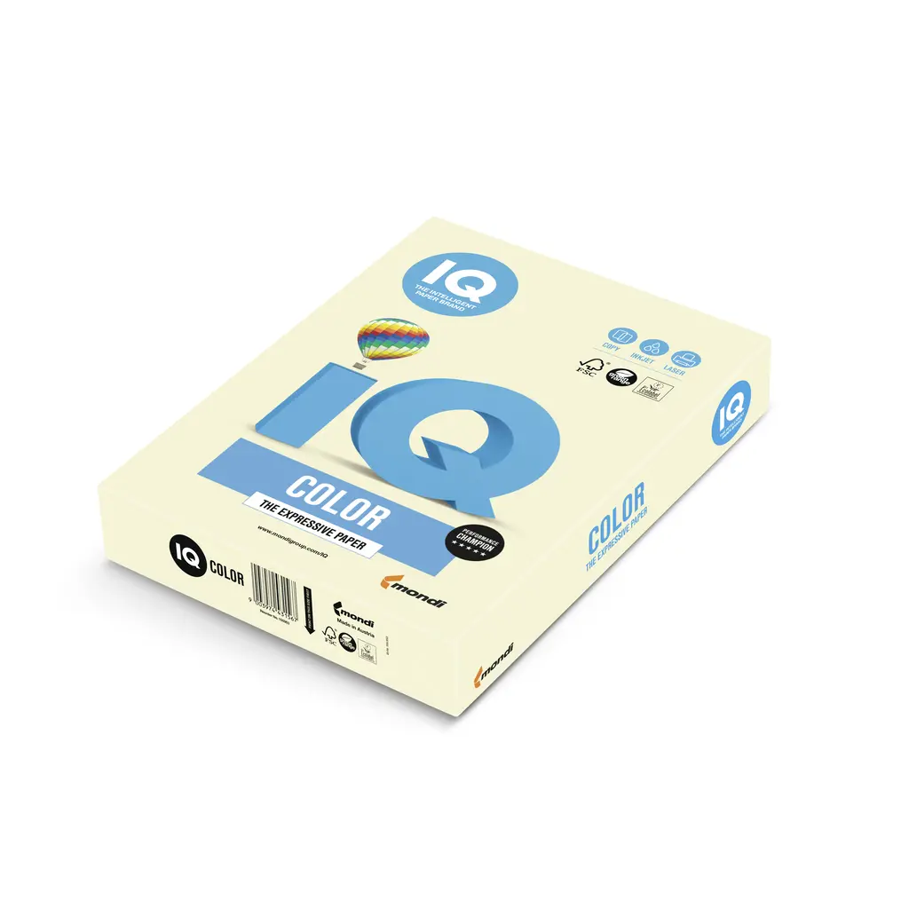 Papir fotokopirni color A4  80gr Mondi IQ pastel BE66 500/1 vanilla-0