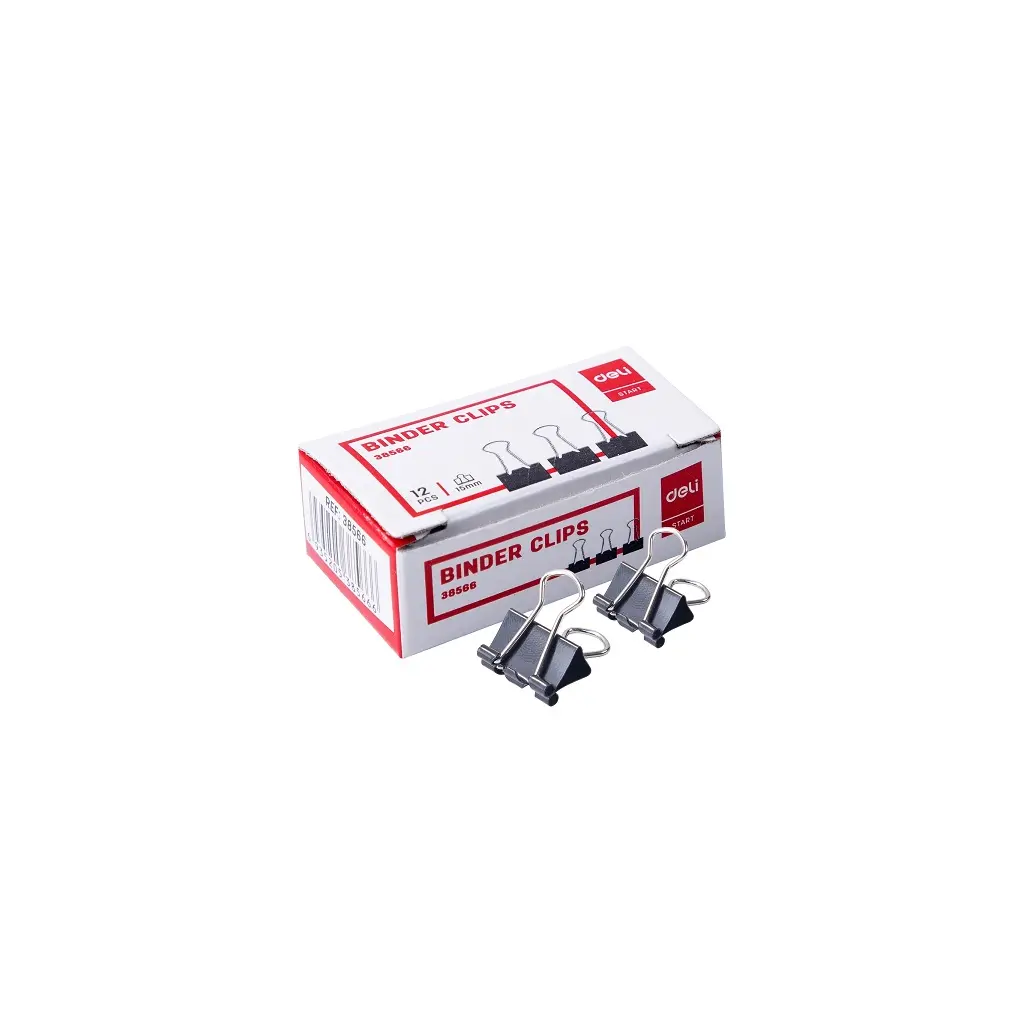 Sponka za spise kovinska 15mm Deli 9546/38566 12/1 črna-2
