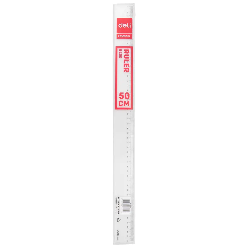 Ravnilo PVC 50cm Deli 6250-0