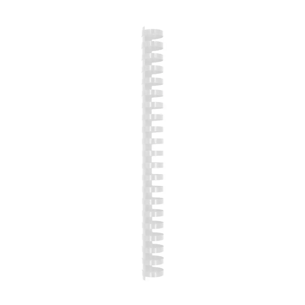 Spirala PVC za vezavo do 210 listov 25mm 50/1 okrogla bela-0