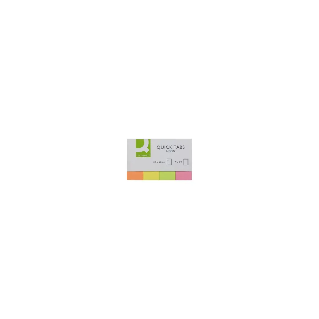 Zastavica 50x20mm 4x50 listov papirnata Q-Connect KF01226 4 barve-2