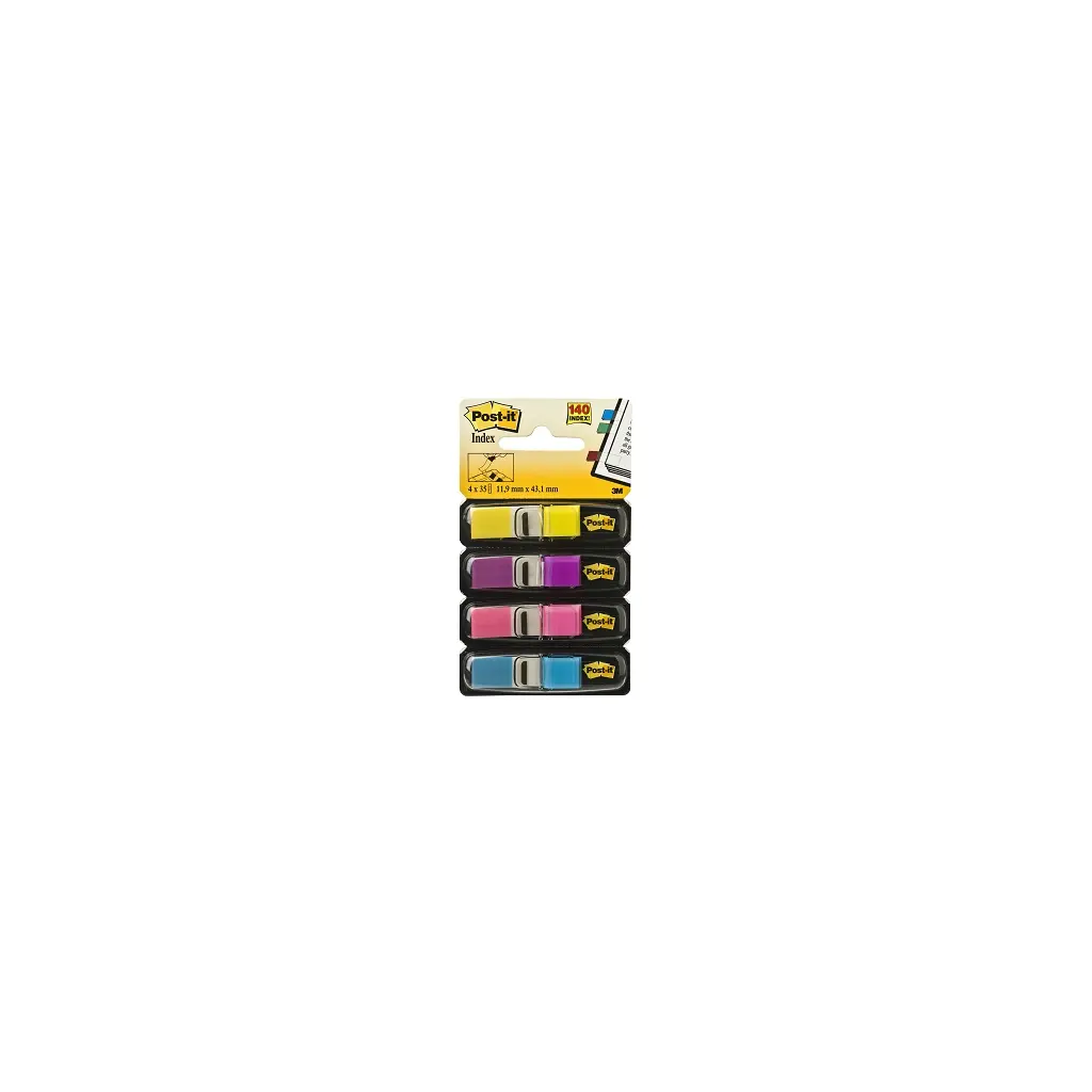 Zastavica 43,1x11,9mm 4x35 listov film polprozoren 3M 683-4AB 4 svetle barve-1