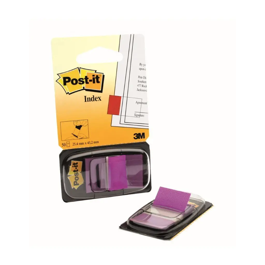 Zastavica 25,4x43,2mm 50 listov film polprozoren 3M 680-8 vijoličasta-0