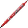 Marker permanentni dvostranski Pilot SCA-TM-BG Twin Begreen 0,4-0,5mm rdeč-1