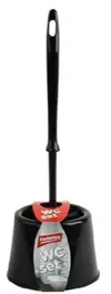 Ščetka za wc komplet PVC črn standard-0