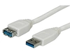 Kabel USB tip A-M<=>USB tip A-Ž  1.8m USB3.0 podaljšek - ROLINE- bela-3