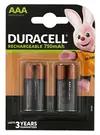 Baterija DURACELL polnilna AAA 750mAh 4/1-0