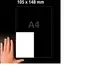 Etiketa Laser 105X148 A6/Posamična, Hrbtni Zasek Samolepilna 1/1 (1 zavitek 250 kom)-0
