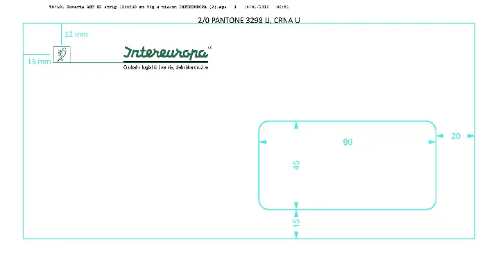 SLO KUVERTA  ABT DO STRIP 110x230mm 90 gr, INTEREUROPA, 2/0-3