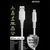 Kabel Lightning USB-A MAXMOBILE UDC3028 kevlar QC 3A MFI 1.2m bijeli-1