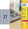 Etiketa laser/copy poliester  63,5x29,6 Zweckform L6011 vodoodporna 20/1 srebrna-0