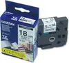 Trak BROTHER 18mm črn izpis na belem traku - TZE241-1