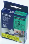 Trak BROTHER 12mm črn izpis na zelenem traku - TZE731-1