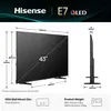 TV HISENSE 43E7Q, QLED, 43", 108cm, UHD, SMART-1
