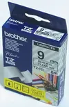 Trak BROTHER  9mm črn izpis na prozornem traku - TZE121-1