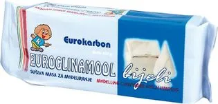 Modelirna masa 450gr Eurokarbon bela Modelirna masa 450gr Eurokarbon bela