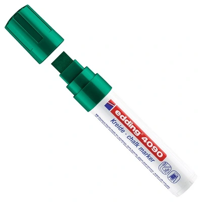Marker za steklo 4-15mm ne permanenten Edding 4090 prirezana konica zelen Marker za steklo 4-15mm ne permanenten Edding 4090 prirezana konica zelen