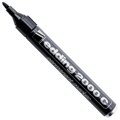 Marker permanentni 1,5-3mm Edding 2000C okrogla konica črn Marker permanentni 1,5-3mm Edding 2000C okrogla konica črn
