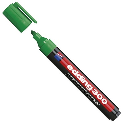 Marker permanentni 1,5-3mm Edding 300 okrogla konica zelen